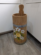 Antike Milchkanne / Milchzuber aus Holz – Original Bauernmalerei, Volkskunst