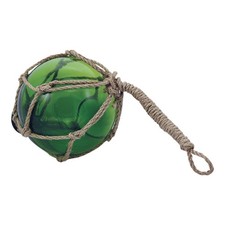 Fischerkugel aus Glas/Tauwerk