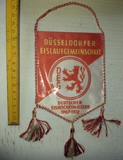 Eishockey Wimpel: Düsseldorfer Eislaufgemeinschaft DEG - Deutscher Meister 1967