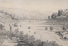 Hans Thoma Landschaft Ernte