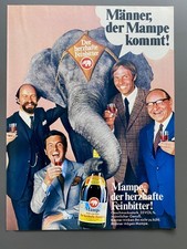 Männer, der Mampe kommt! Feinbitter Berlin retro 1970 Vintage Ad Werbung Reklame