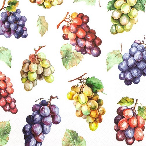 Servietten wine grapes - 20,