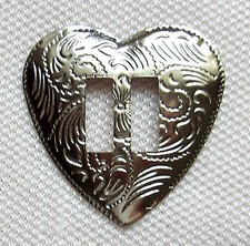 Concho Herz 36 mm 2 Stück Concha Conchas Lady Ladys Western Cowboy Leder Weste