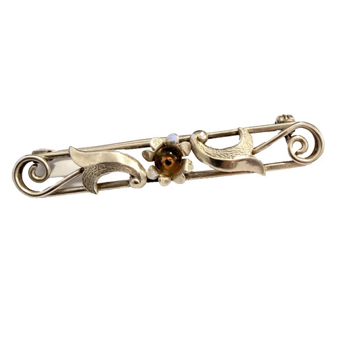 Antike brosche 800 - er, silber