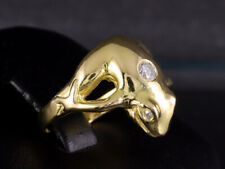 Brillant Ring Froschkönig    außen Frosch innen Prinz     14,2g 750/- Gelbgold