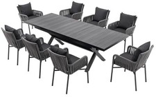 8+1 Sitzgruppe Aluminium