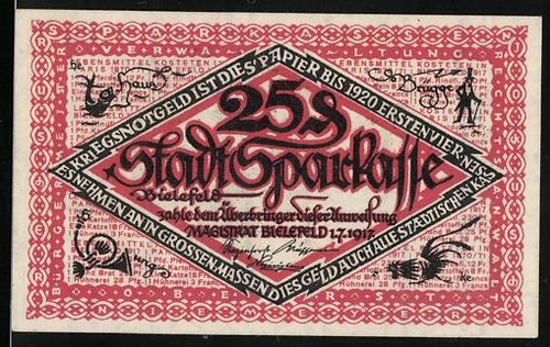 Notgeld bielefeld 1917 - notgeld,