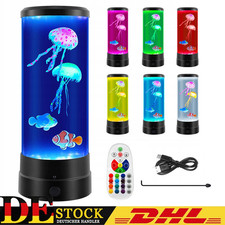 LED Quallen Lampe Lava Aquarium Nachtlicht Stimmungslicht Tischlamp Deko Light