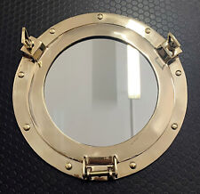 Wandspiegel Bullauge Messing