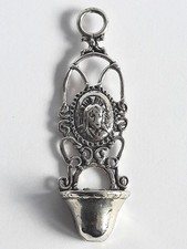 Weihwasserkessel-Weihwasserbecken-800er Silber Figur Wandschmuck