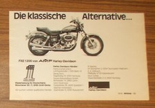 Seltene Werbung HARLEY-DAVIDSON FXE 1200 - Die klassische Alternative 1976