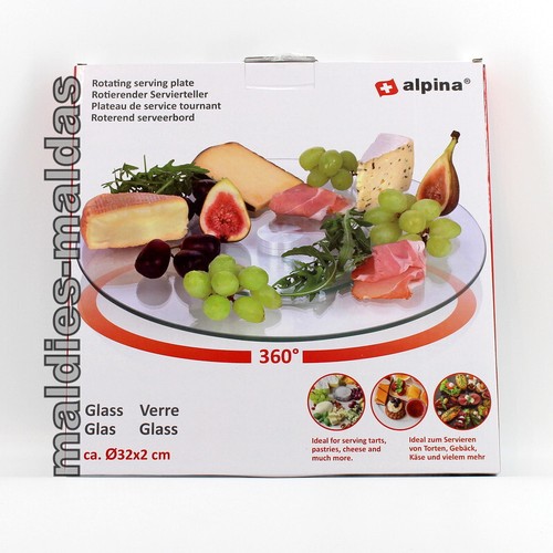 Servierplatte aus glas drehbar - glas,