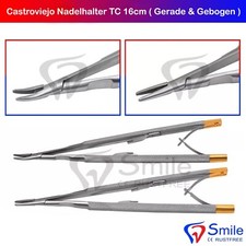 2er Castroviejo Nadelhalter Mikrochirurgie Zahn Naht OP Halter für Nadeln