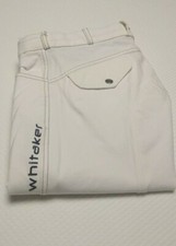 John Whitaker Herren Reithose Tunier Stiefelreithose Knie Stoff Rot - Blau Nähte