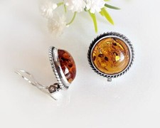 Bernstein Ohrclips 925 Damen