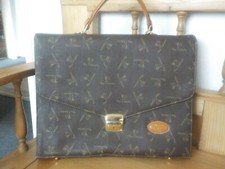 Walter Valentino Tasche, Arbeitstasche, Aktentasche, unisex, braun/gold