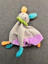 Tout Petits Schmusetuch Kuscheltuch Baby Schnuffeltuch Hase bunt