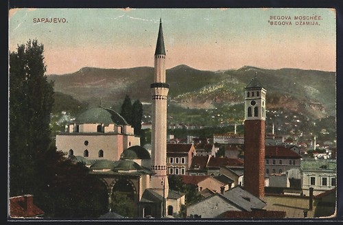 Ansichtskarte sarajevo begova - ansichtskarte, sarajevo,