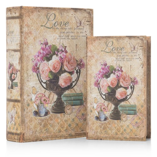 Buchtresor buchattrappe blumen - buchattrappe,