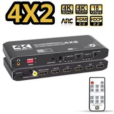 4K 60Hz HDMI 2.0 Matrix 4X2