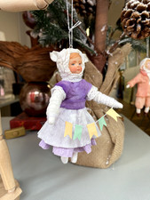 Watte Christbaumschmuck 040 - Handarbeit, Weihnachtsschmuck, Wattepuppe, Vintage