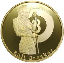 SEXY GIRL / PIN UP / BILLARD - MEDAILLE - 24 KARAT VERGOLDET - SELTEN