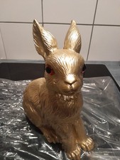 Hase Gold, Deko Innen & Garten Figur , Firma Götz ,wetterfest, Ca 29 Cm Hoch 