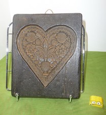 alte  Wachsform  Herz mit schönem Muster ca. 28 x 22 cm