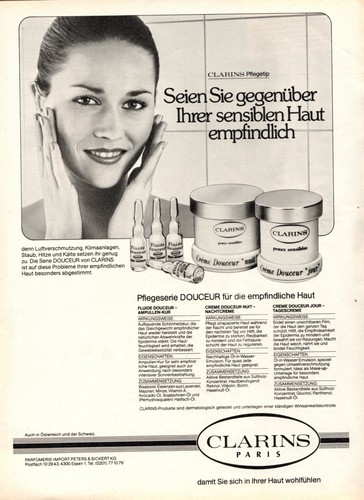 Clarins reklame werbeanzeige - clarins,