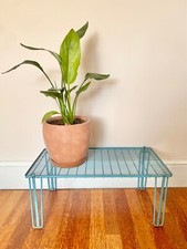 Vintage Klapptisch 60er Jahre Metall Patina Industrial Beistell Interieur Retro Pflanze