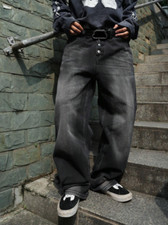 Washed Black Baggy Jeans -