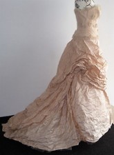 Ballkleid Brautkleid Königinnenkleid Schützenfestkleid mit Seide 34 36 XS S Neu