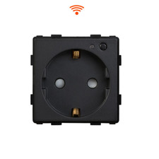 Touch Lichtschalter Steckdose Wechselschalter Taster Glas Schwarz Luxus-Time