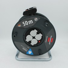 Brennenstuhl Garant V2 Kabeltrommel (50m Kabel in schwarz, Made in Germany, Spez