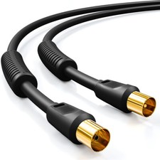 5m TV Antennenkabel 4K HDTV Koaxial Kabel Ferritkern DVB-T DVB-T2 TV DAB Radio