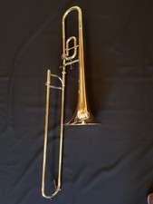 B/C Posaune-Quartventil-Kinderposaune-Goldmessing Schallstück-Neusilberzug- NEU