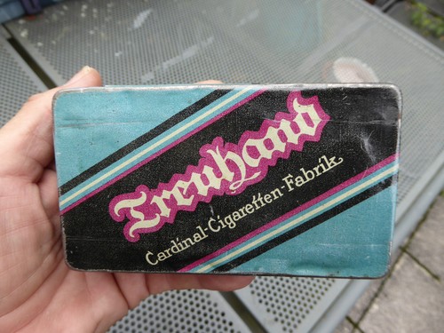 Alte blechdose zigarettendose - blechdose,