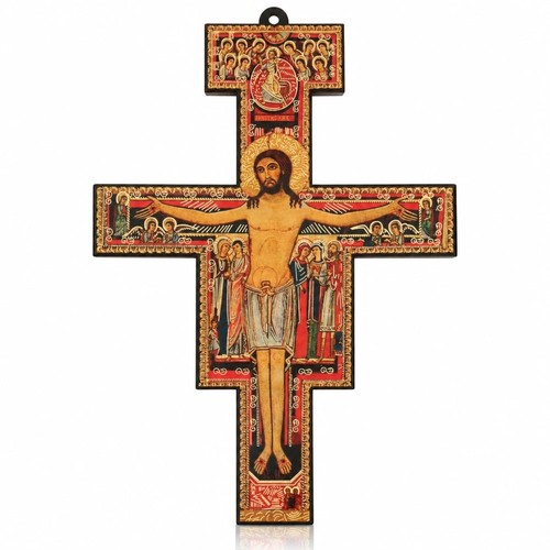 Wandkreuz san damiano holz - san,