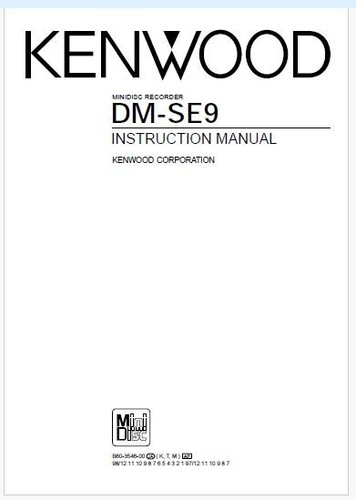 Kenwood se9 minidisc player - dm-se9,