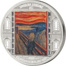 3 UNZEN 999 SILBER - DER SCHREI / MALER EDVARD MUNCH - SILBERMÜNZE -SILBERBARREN