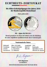 10 € 2010 - FIS - Alpine Ski WM 2011 - Zertifikat