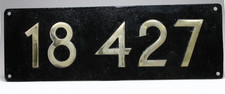 Lokschild 18 427 Typographie DB Ep 3a Aluminium-Nachguss ABD-6013