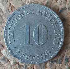 Münze, Deutsches Reich, 10 Pfennig, 1910, D