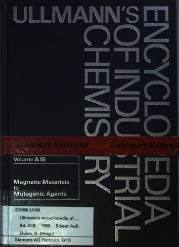 Ullmann encyclopedia of - encyclopedia,