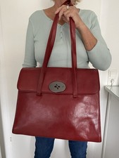 LEONHARD HEYDEN Henkeltasche Shopper Business Bag echtes Leder weinrot