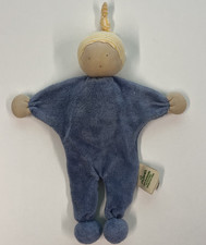 ALANA DM blau WICHTEL ZWERG Puppe Püppchen Schmusetuch Kuscheltuch Schnuffeltuch