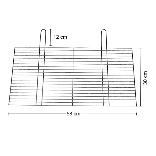 Grillgitter 58x30 rost grill - rost,