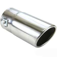 EDELSTAHL Auspuffblende Endrohr Chrom Rund Schräg 135 x 63 mm Universal