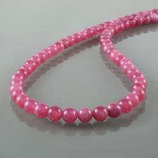 Handgefertigt 18 " Natürlich Rosa Turmalin 6mm Rund Perlen Kette Strang