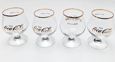 Coca Cola Gläser 0,3l Goldrand 4x Glas Schwenker 80er Jahre